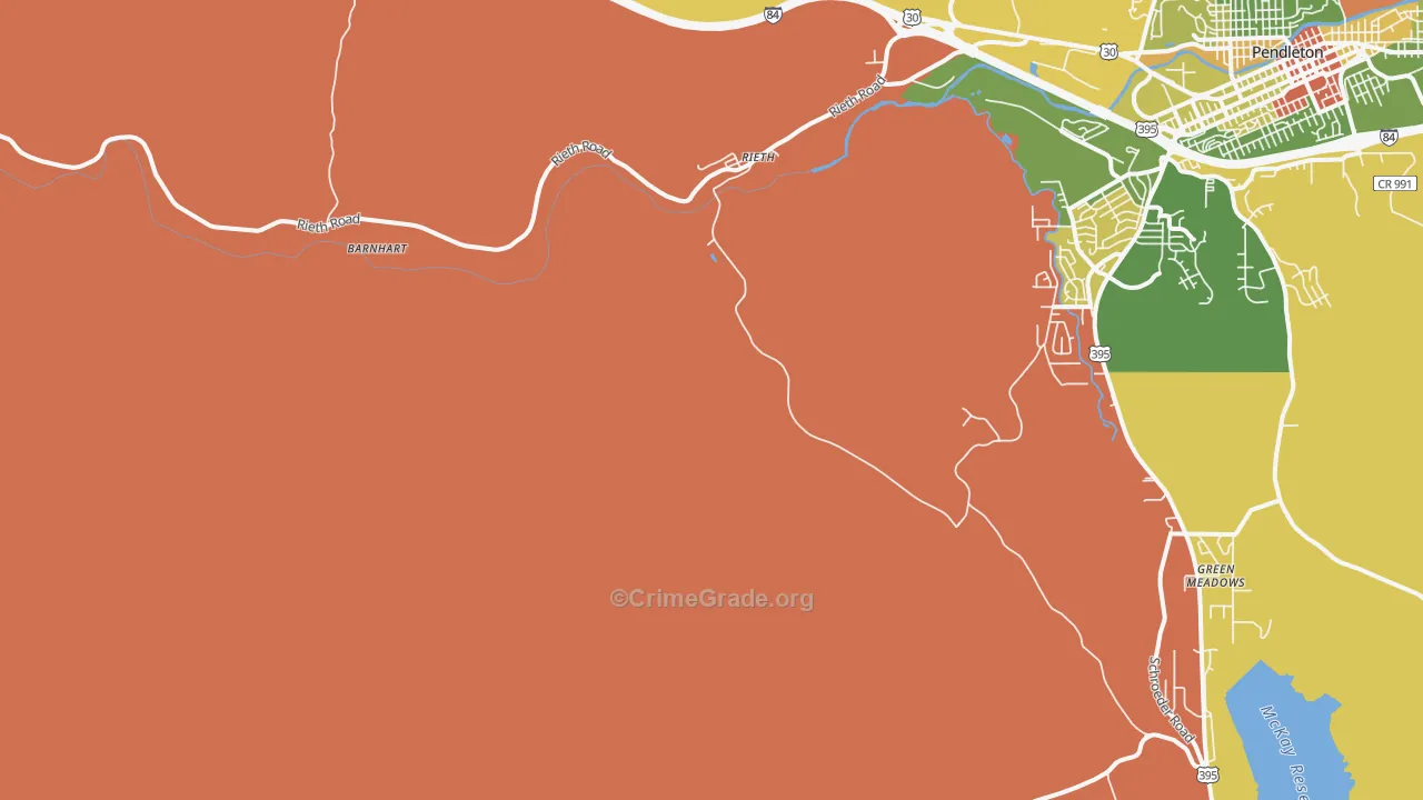 Rieth, OR Map of Murder Rates