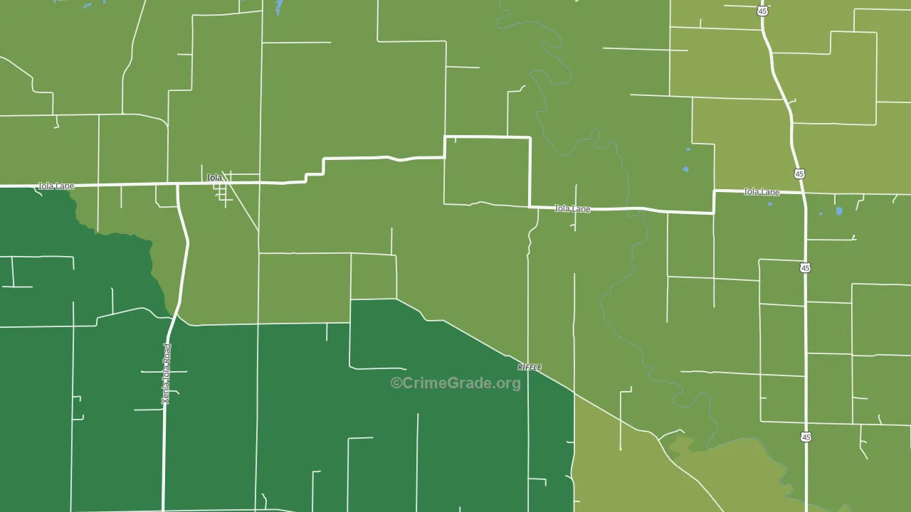 Riffle, IL Map of Murder Rates