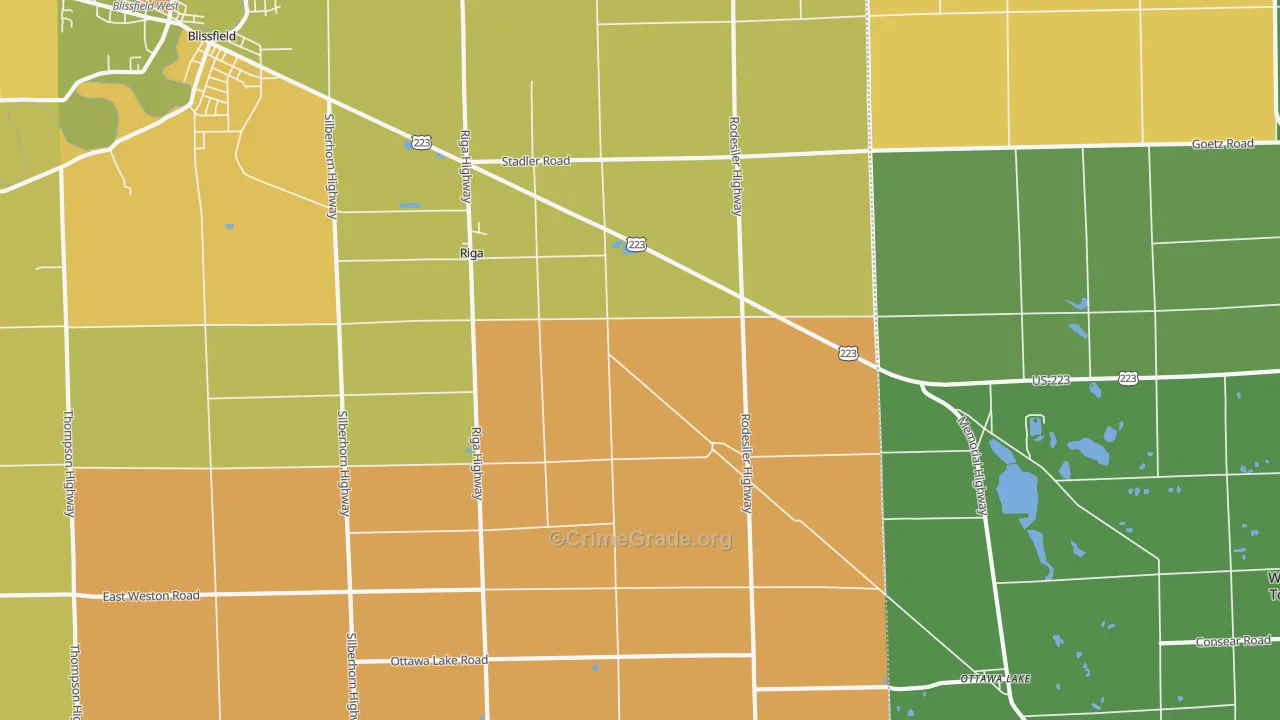 Riga, MI Map of Murder Rates