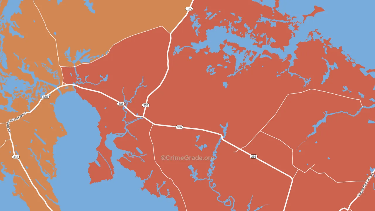 Riggins Corner, MD Map of Murder Rates