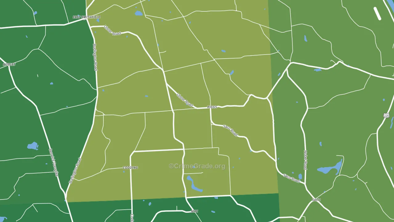Riggs, PA Map of Murder Rates