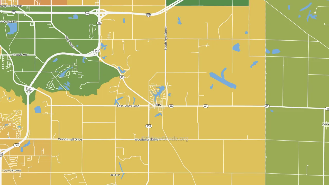 Riley, IN Map of Murder Rates