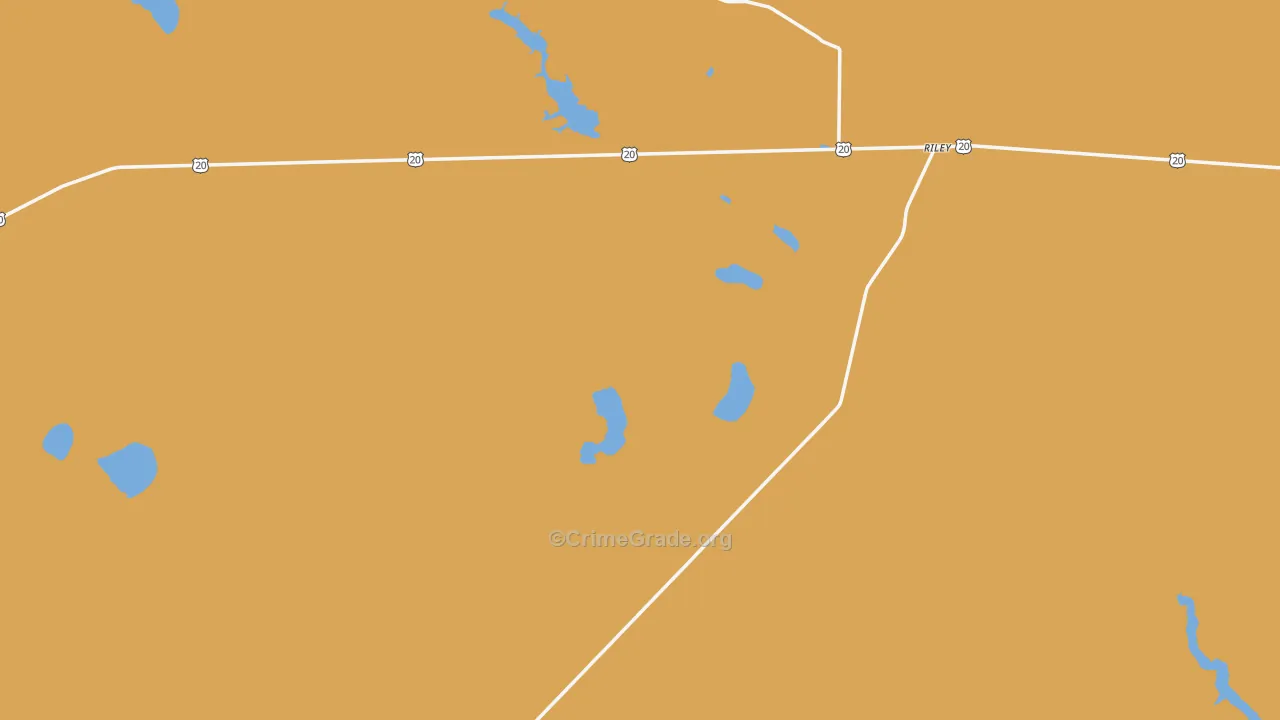 Riley, OR Map of Murder Rates