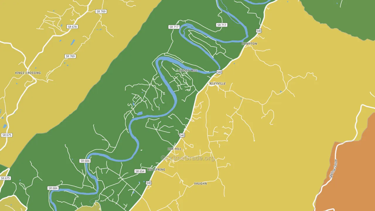 Rileyville, VA Map of Murder Rates