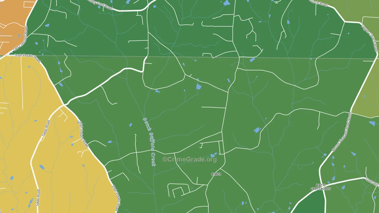 Rimer, NC Map of Murder Rates