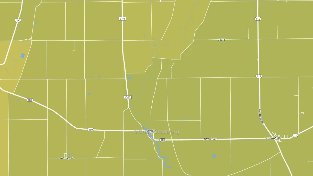 Rimer, OH Map of Murder Rates