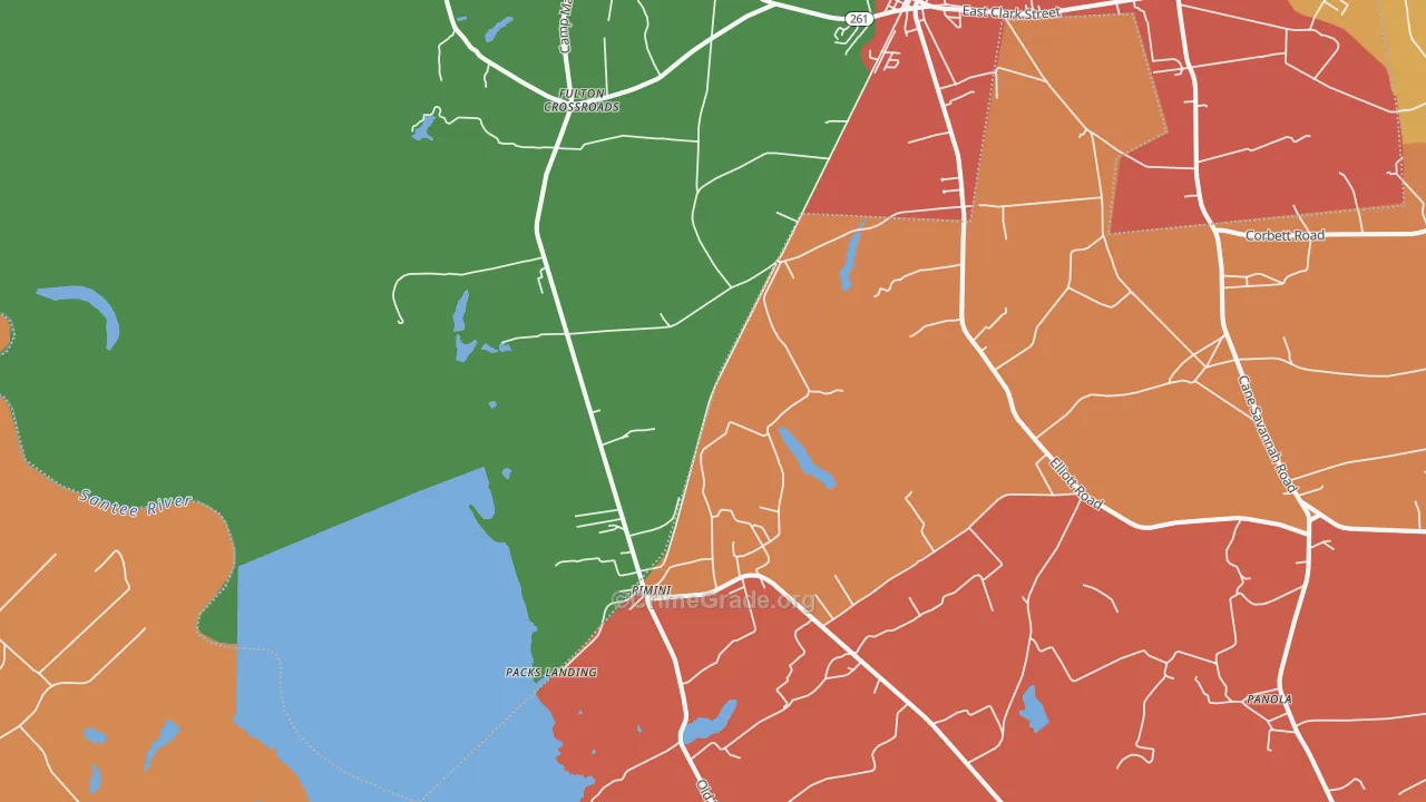 Rimini, SC Map of Murder Rates