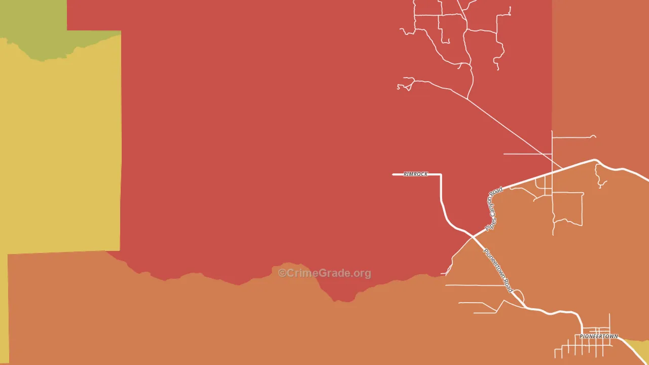 Rimrock, CA Map of Murder Rates