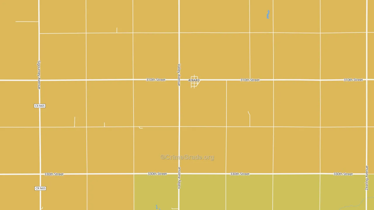 Rinard, IA Map of Murder Rates