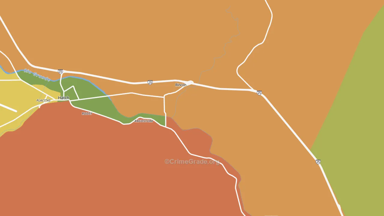 Rincon, NM Map of Murder Rates