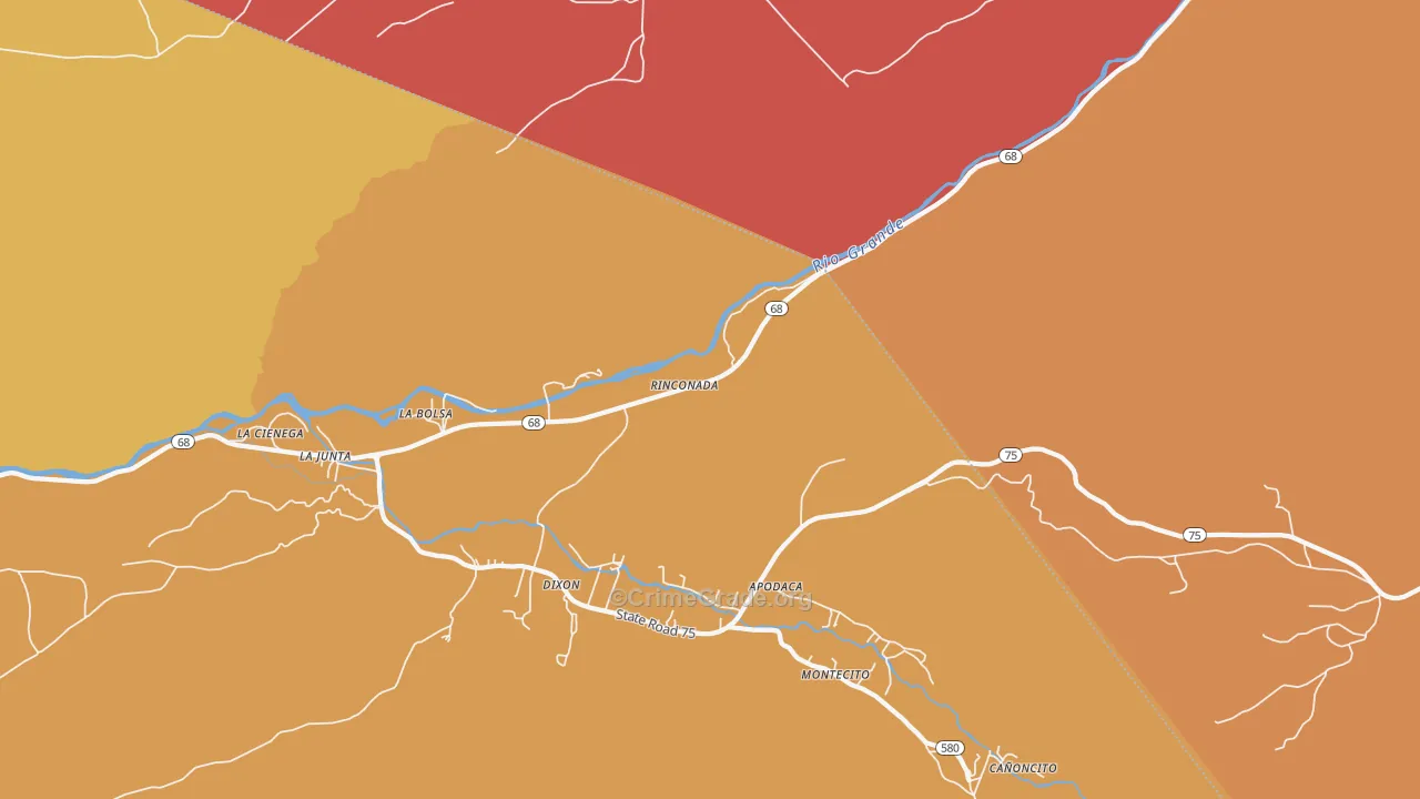 Rinconada, NM Map of Murder Rates
