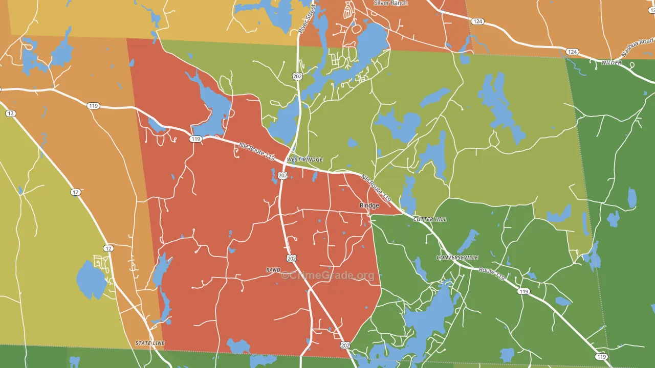 Rindge, NH Map of Murder Rates