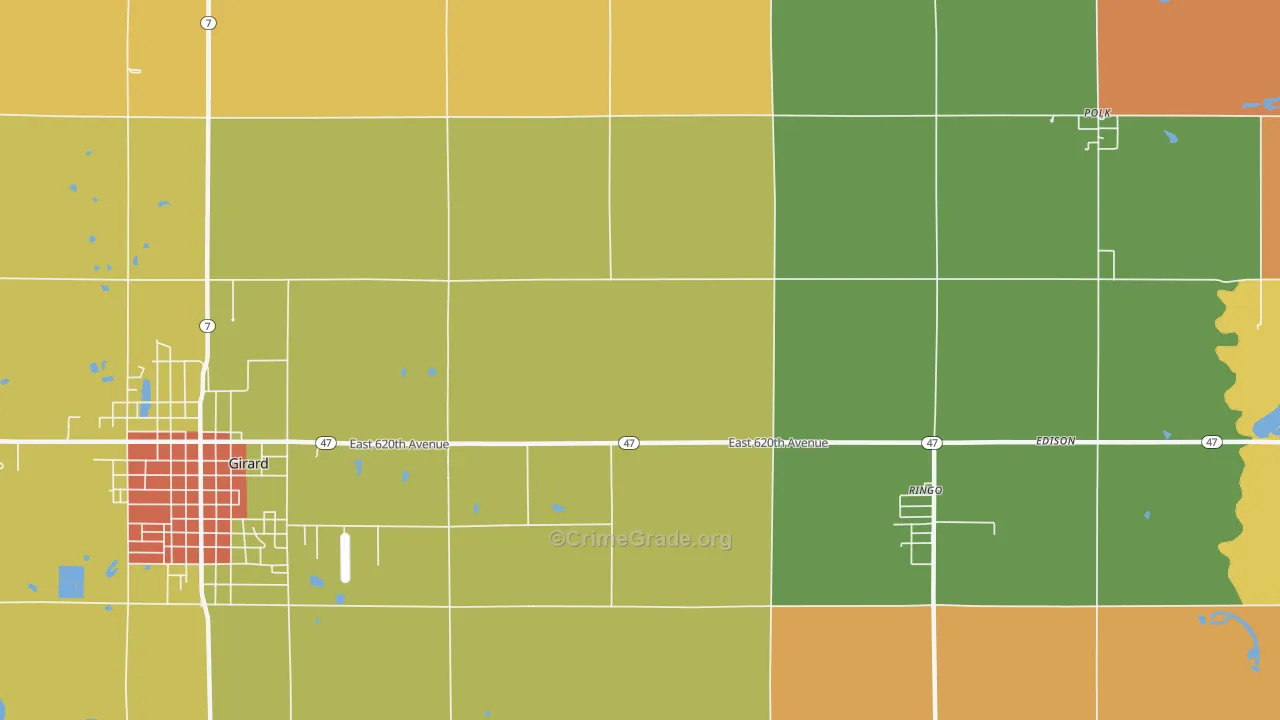 Ringo, KS Map of Murder Rates
