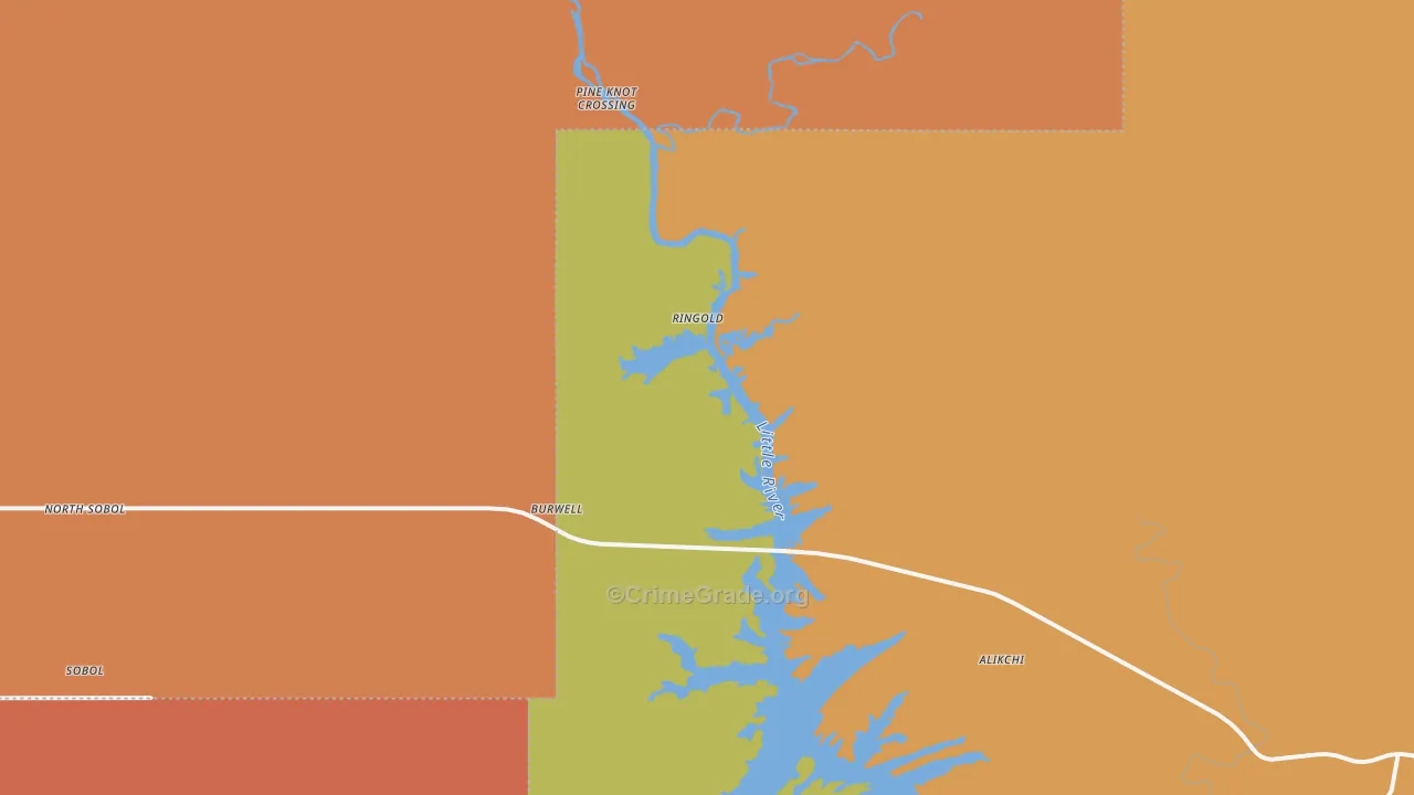 Ringold, OK Map of Murder Rates