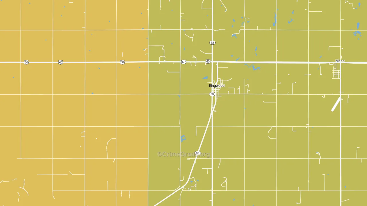 Ringwood, OK Map of Murder Rates