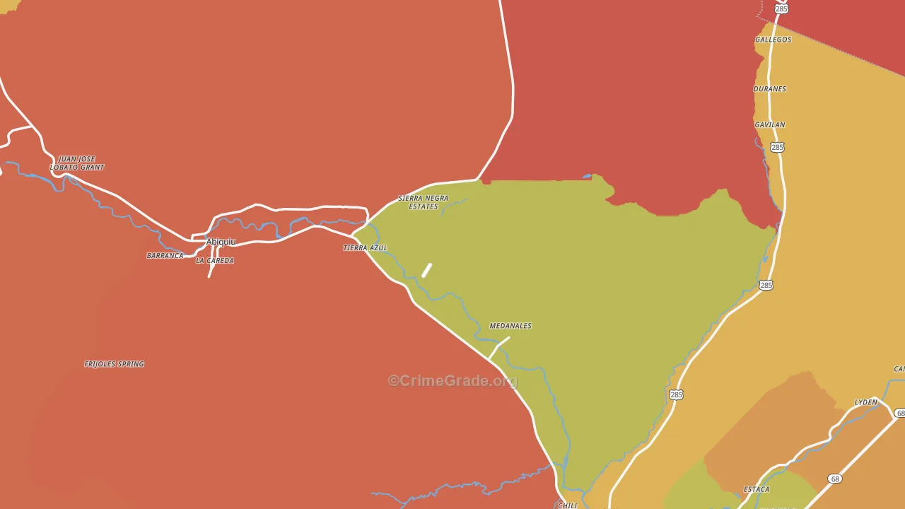 Rio Arriba County, NM Map of Murder Rates