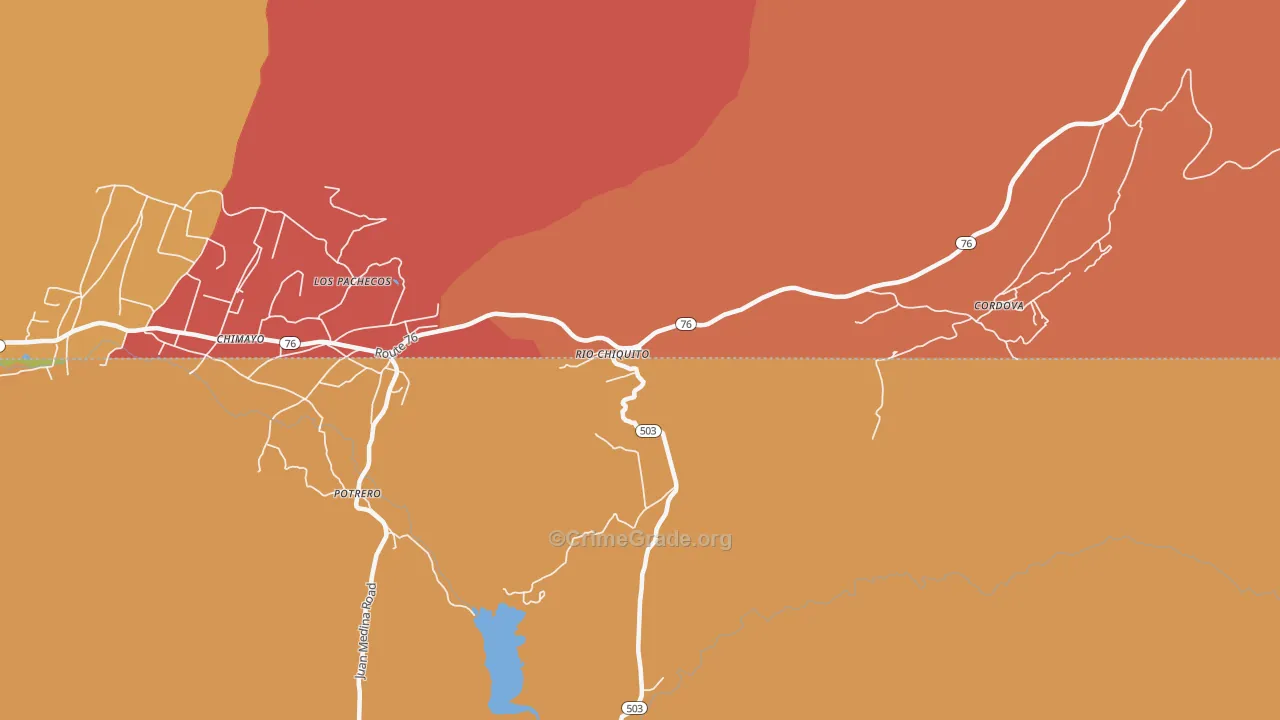 Rio Chiquito, NM Map of Murder Rates