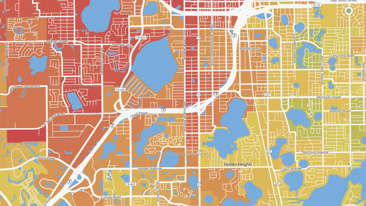 Rio Grande Park, Orlando, FL Map of Murder Rates