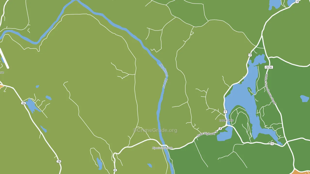 Riparius, NY Map of Murder Rates