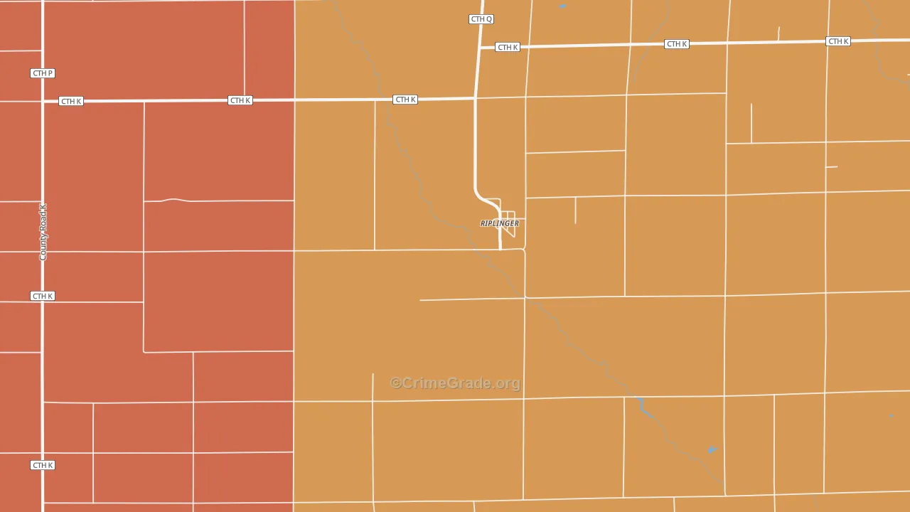 Riplinger, WI Map of Murder Rates