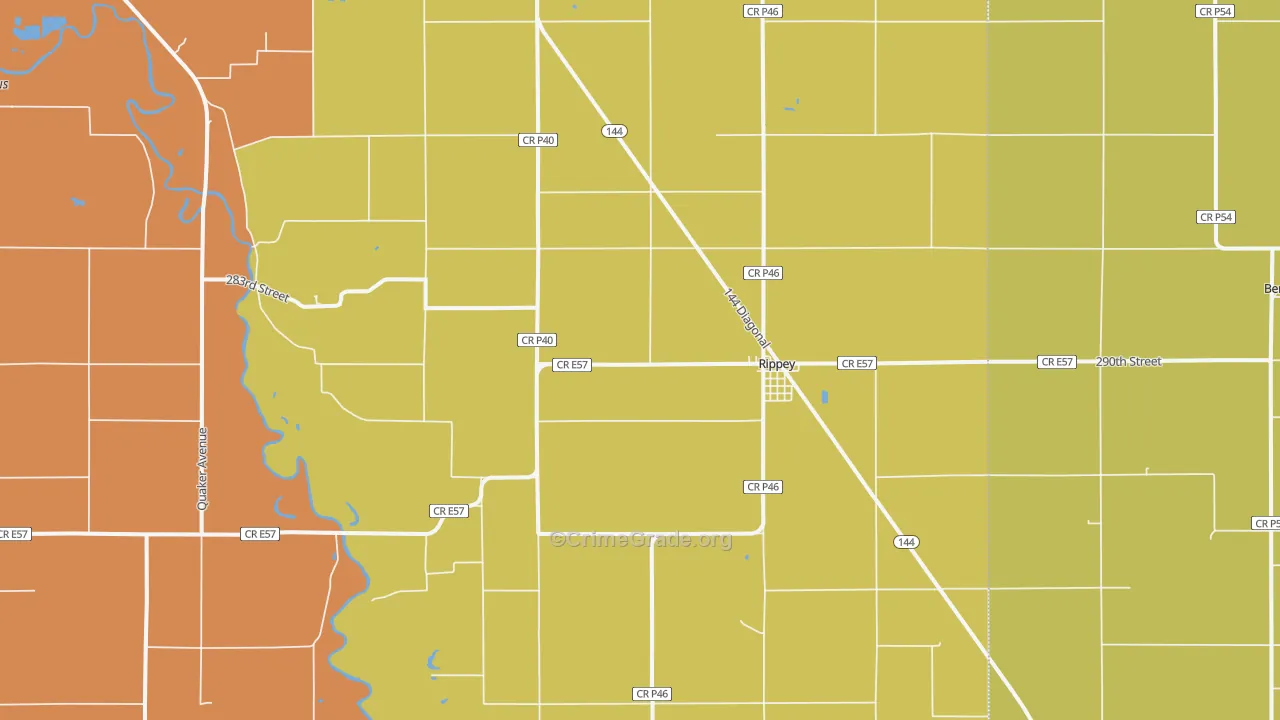 Rippey, IA Map of Murder Rates