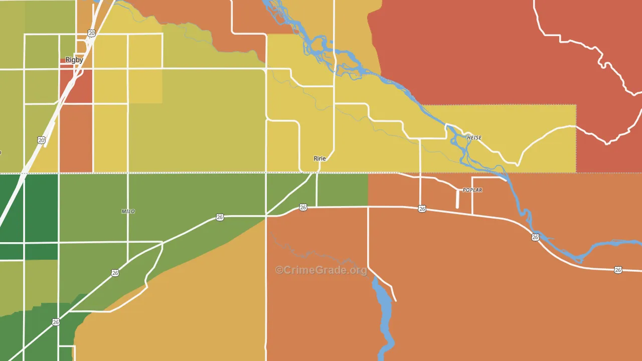 Ririe, ID Map of Murder Rates