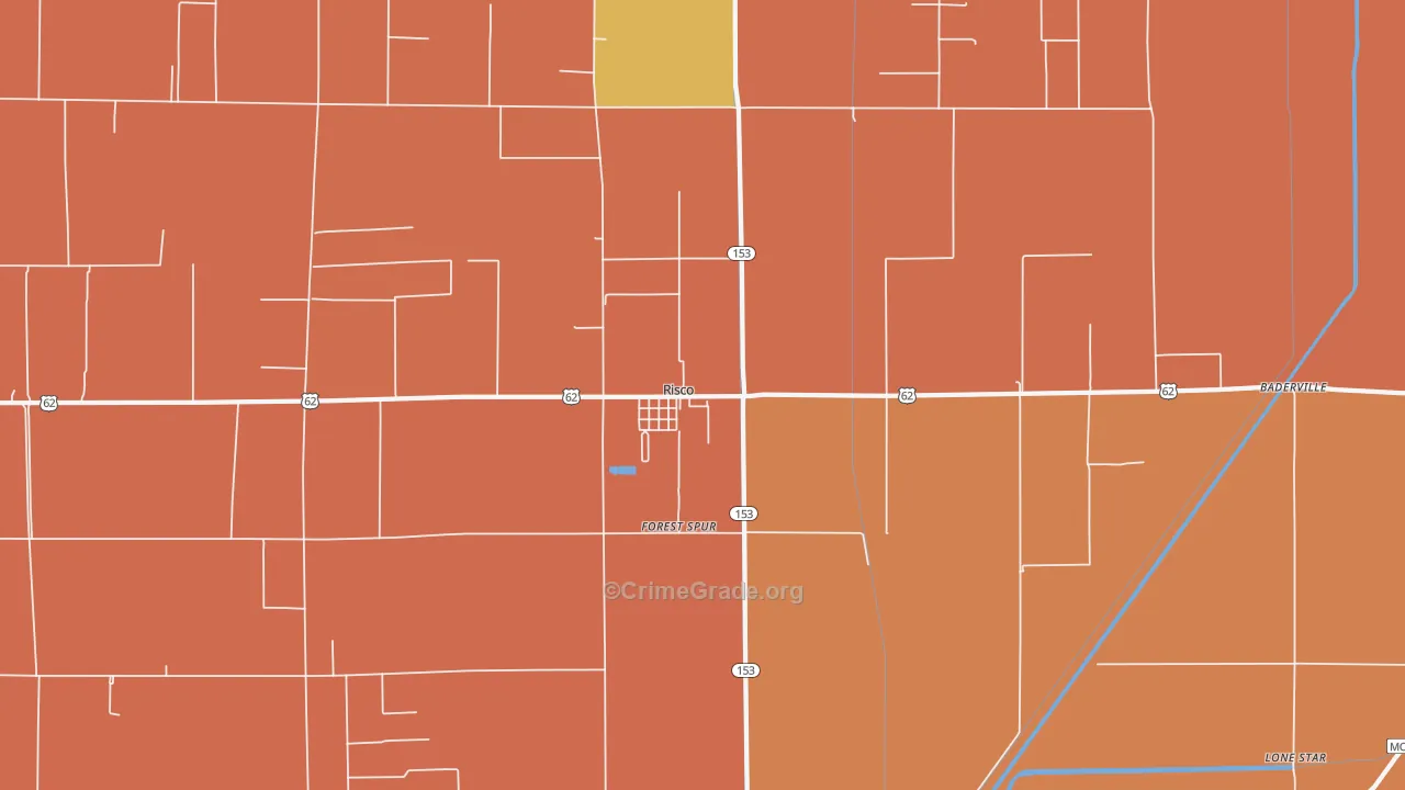 Risco, MO Map of Murder Rates