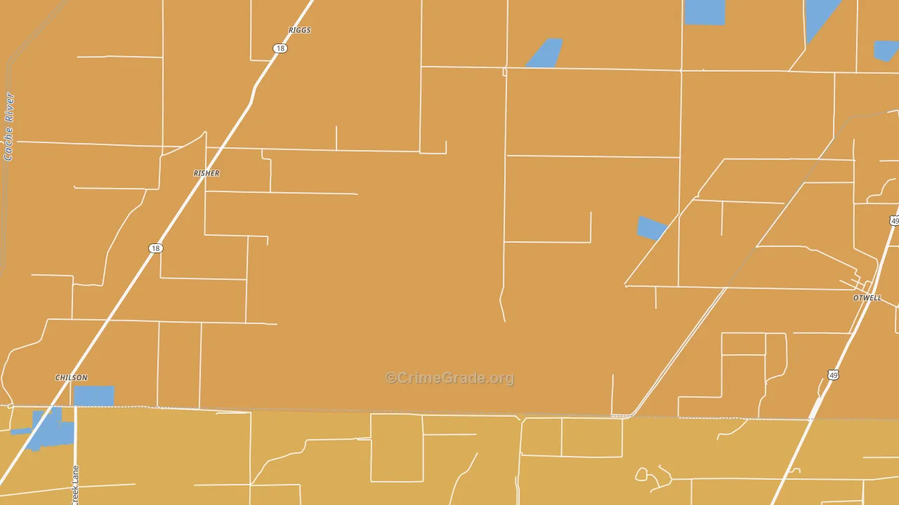 Risher, AR Map of Murder Rates