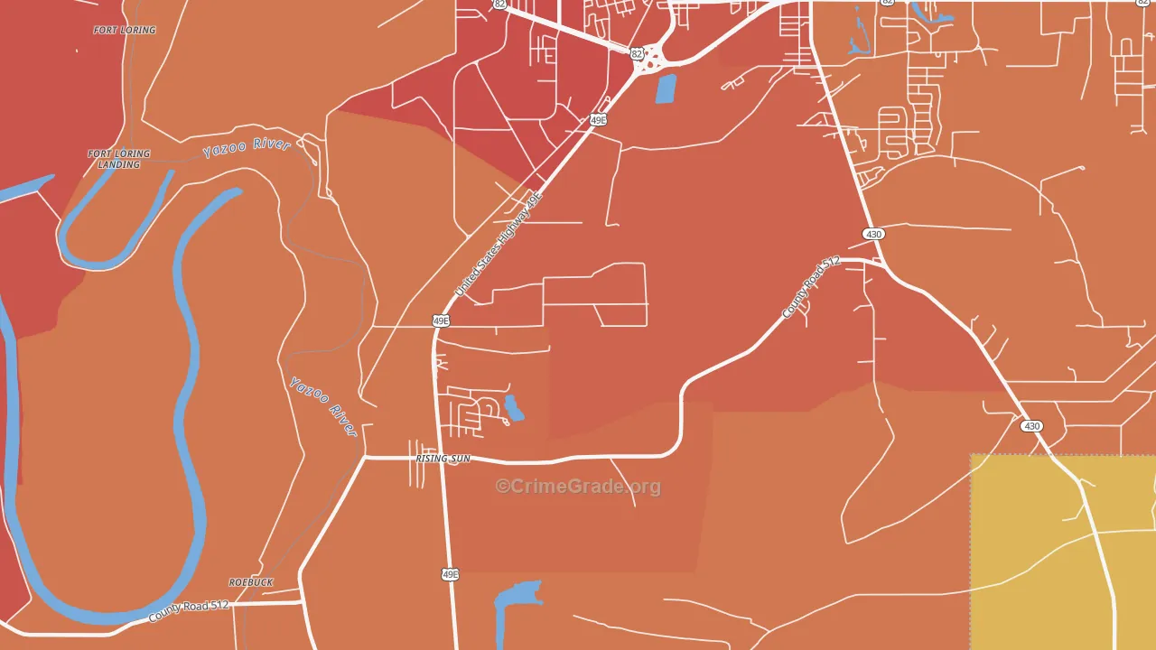 Rising Sun, MS Map of Murder Rates