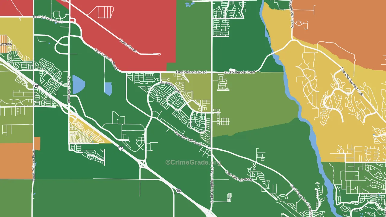 Rita Ranch, Tucson, AZ Map of Murder Rates