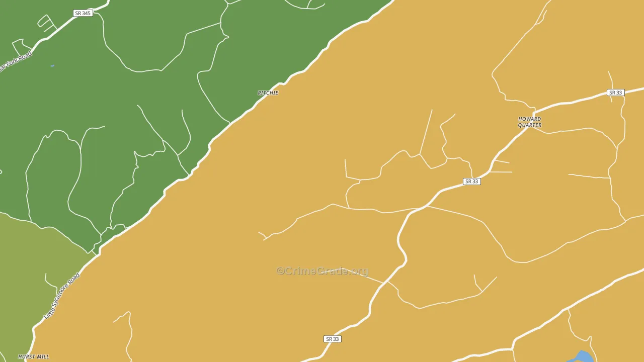 Ritchie, TN Map of Murder Rates