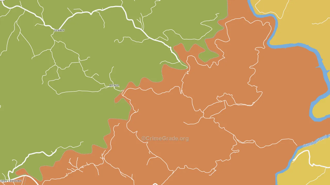 Ritner, KY Map of Murder Rates