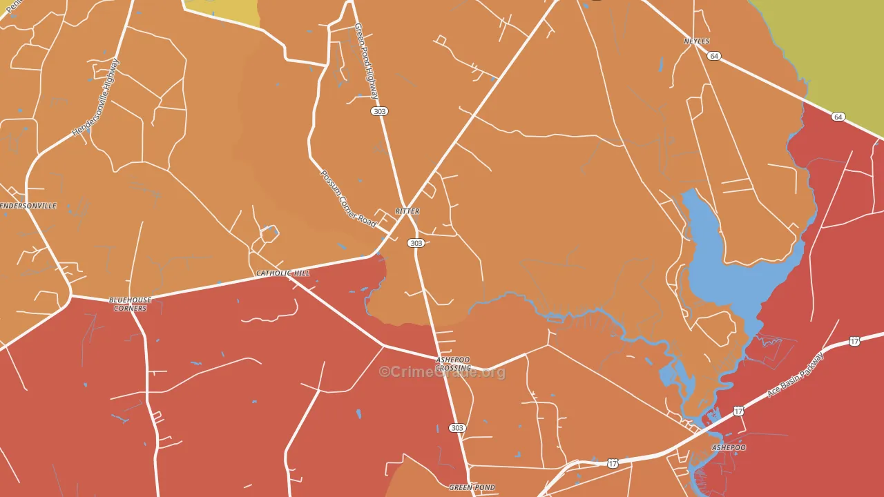 Ritter, SC Map of Murder Rates