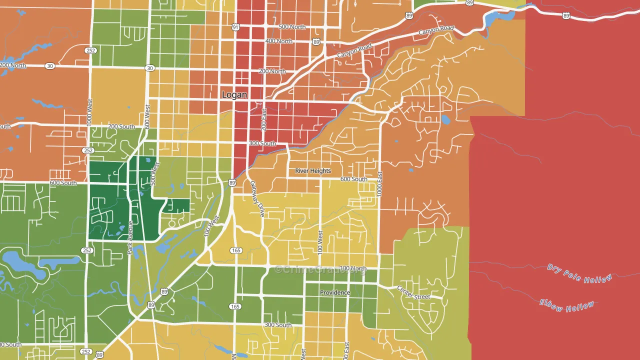 River Heights, UT Map of Murder Rates
