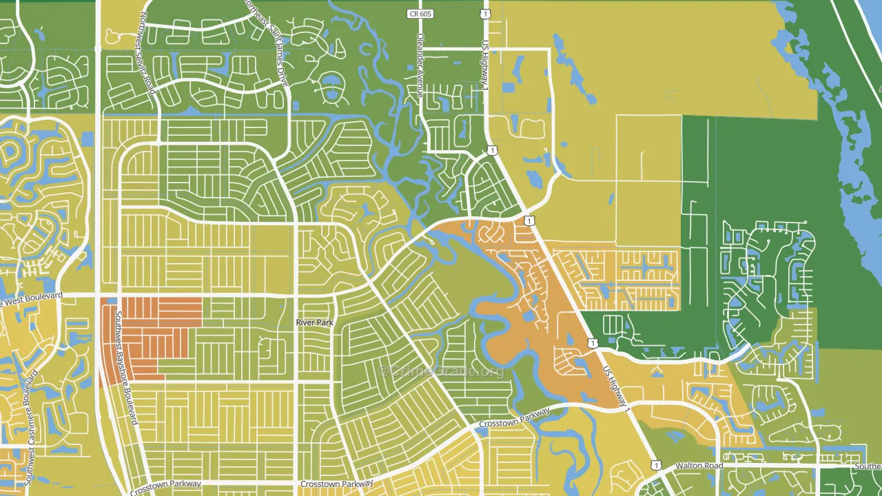 River Park, Port St. Lucie, FL Map of Murder Rates