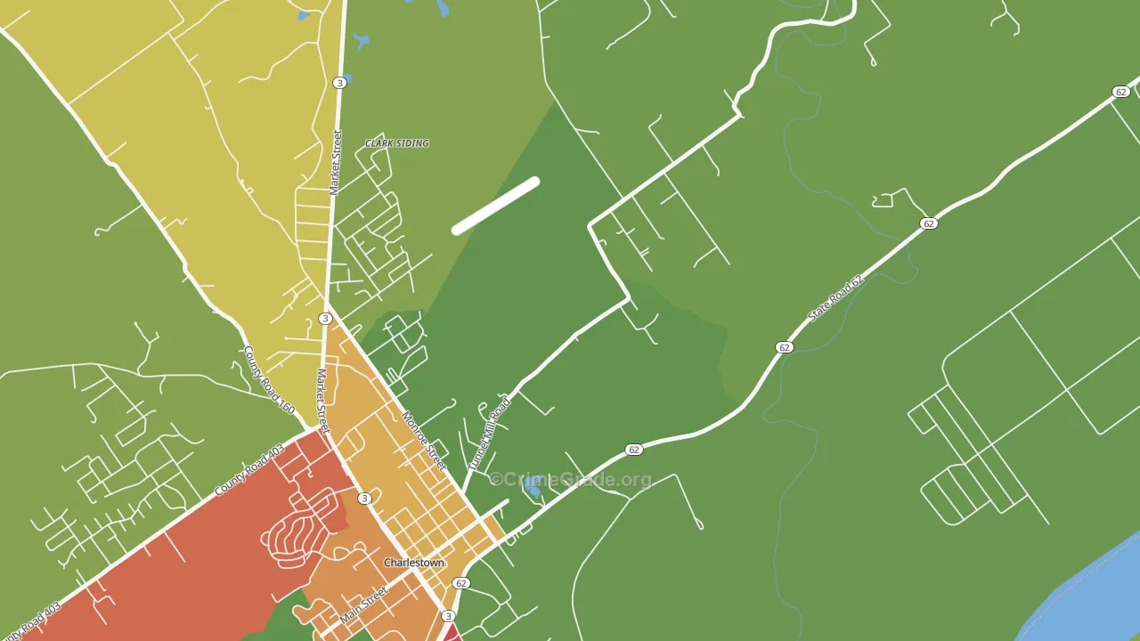 River Ridge, IN Map of Murder Rates