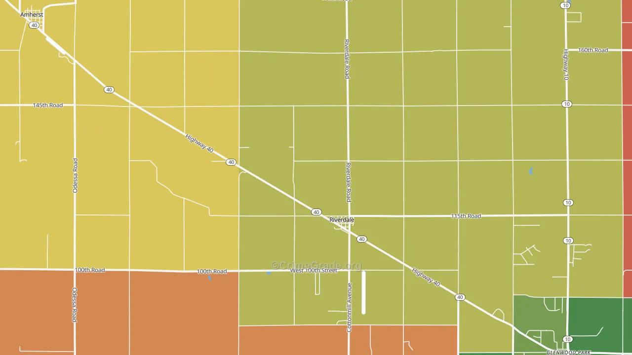 Riverdale, NE Map of Murder Rates
