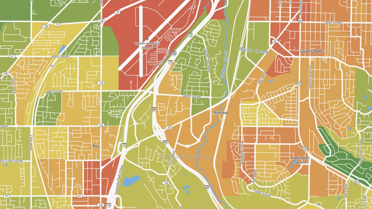 Riverdale, UT Map of Murder Rates