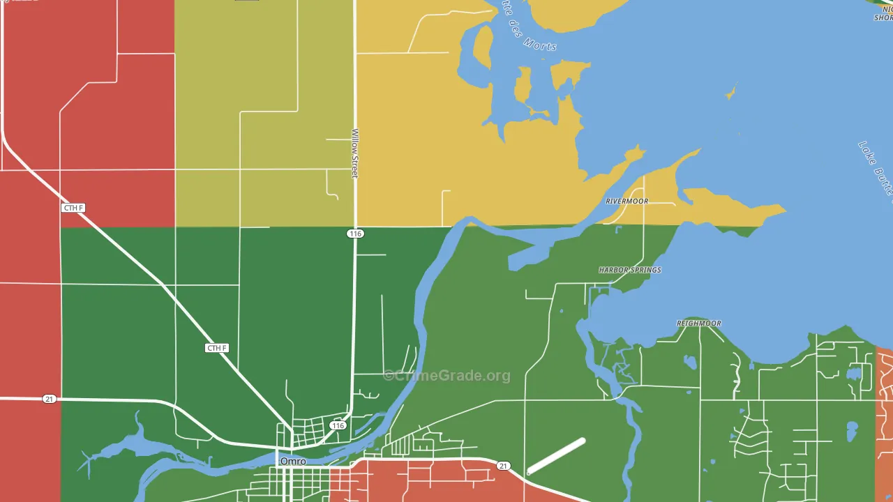 Rivermoor, WI Map of Murder Rates