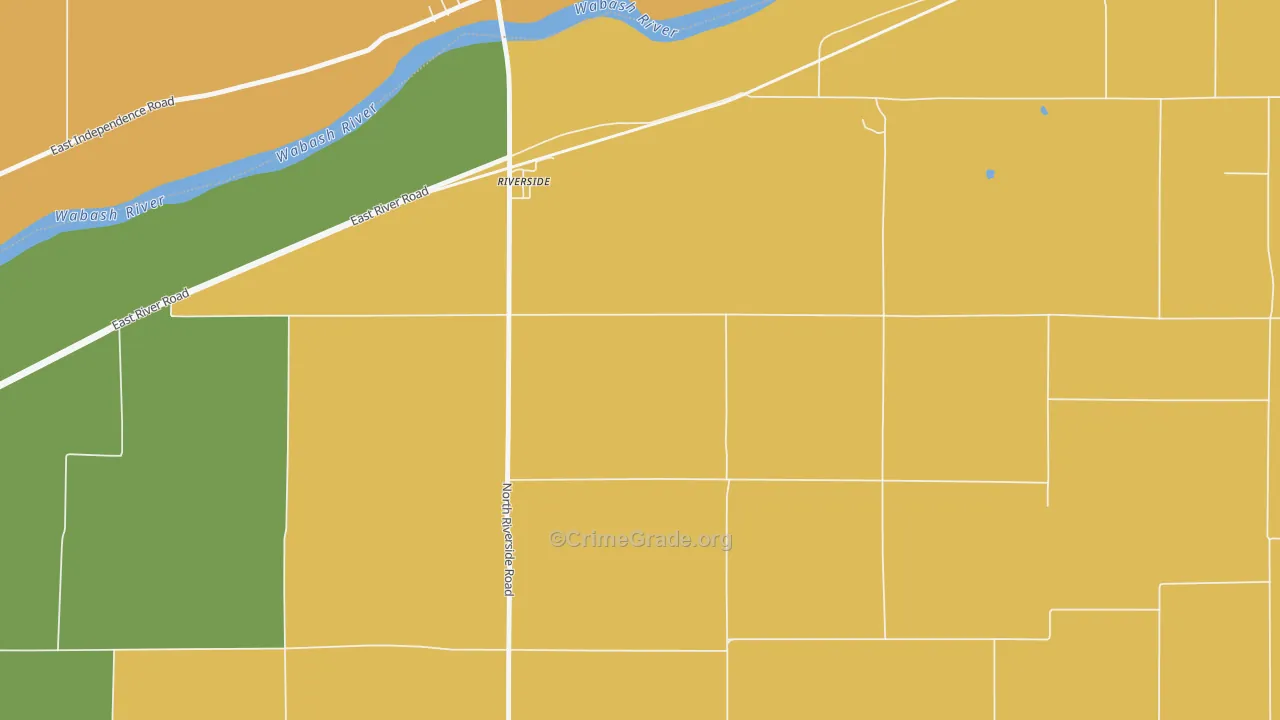 Riverside, IN Map of Murder Rates