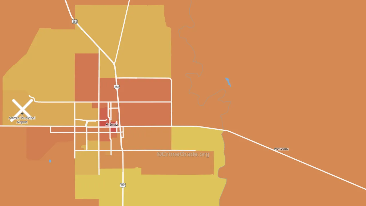 Riverside, NM Map of Murder Rates