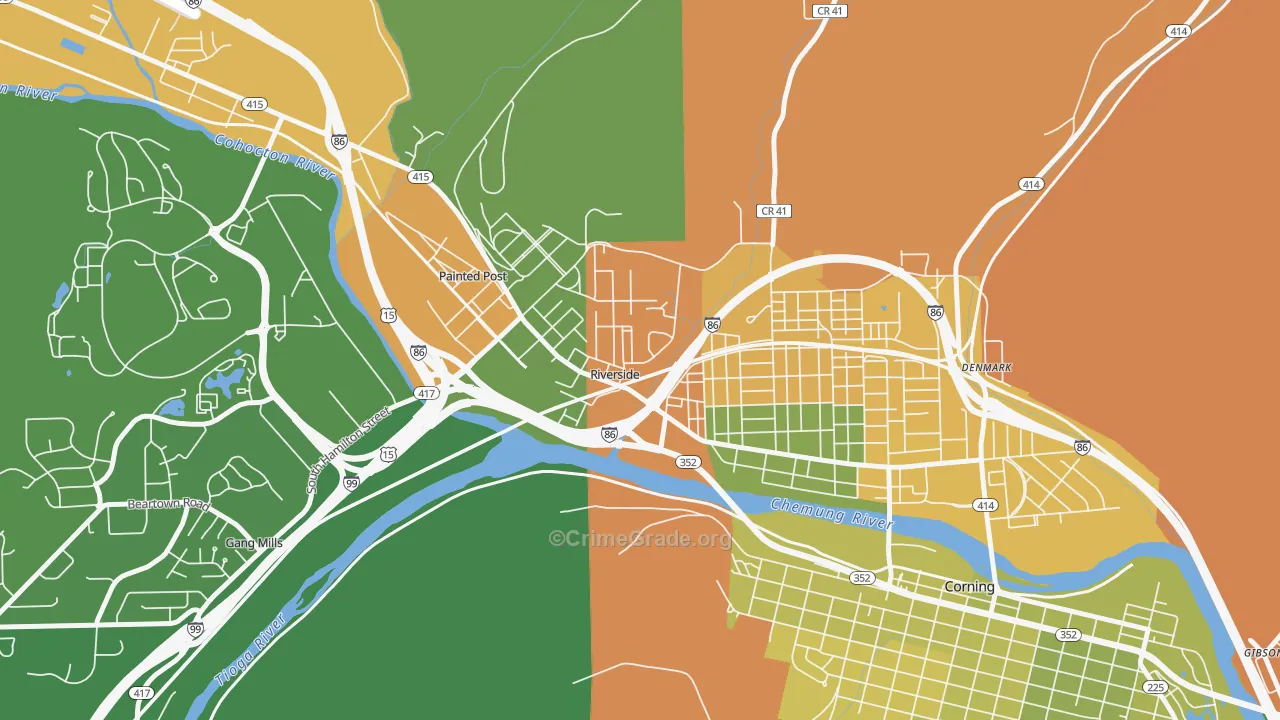 Riverside, NY Map of Murder Rates