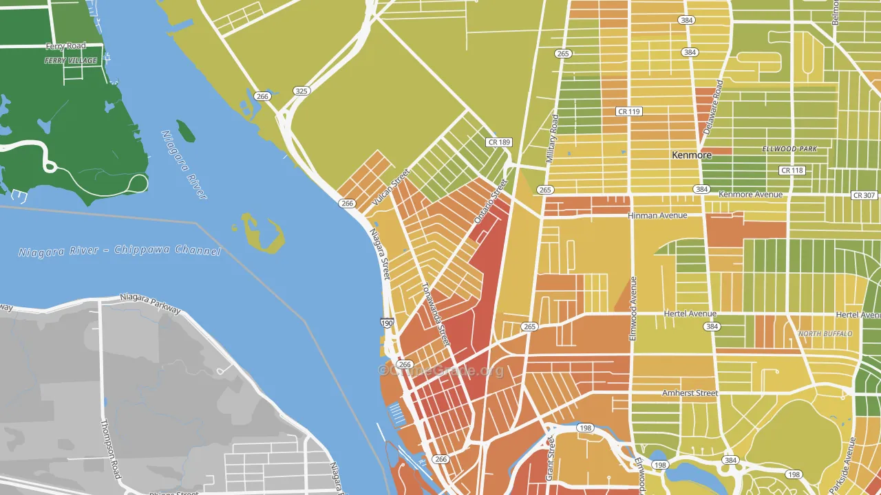 Riverside Park, Buffalo, NY Map of Murder Rates