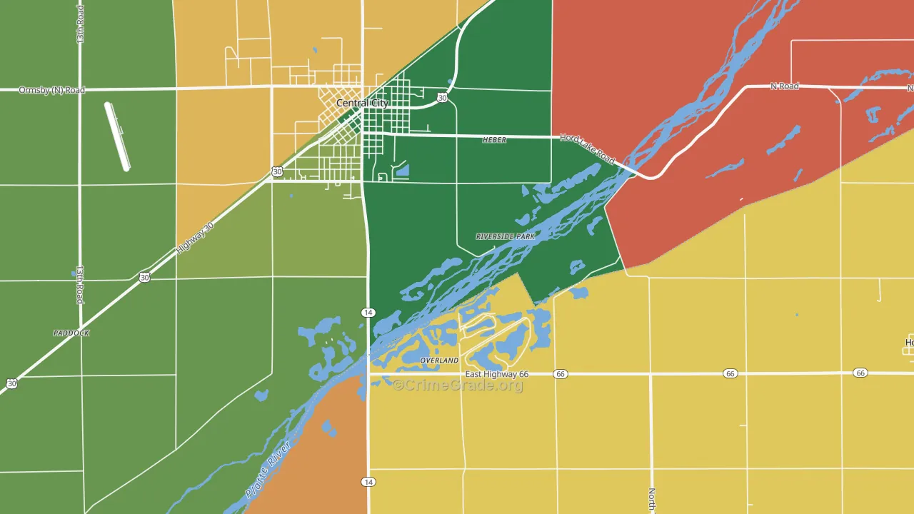 Riverside Park, NE Map of Murder Rates
