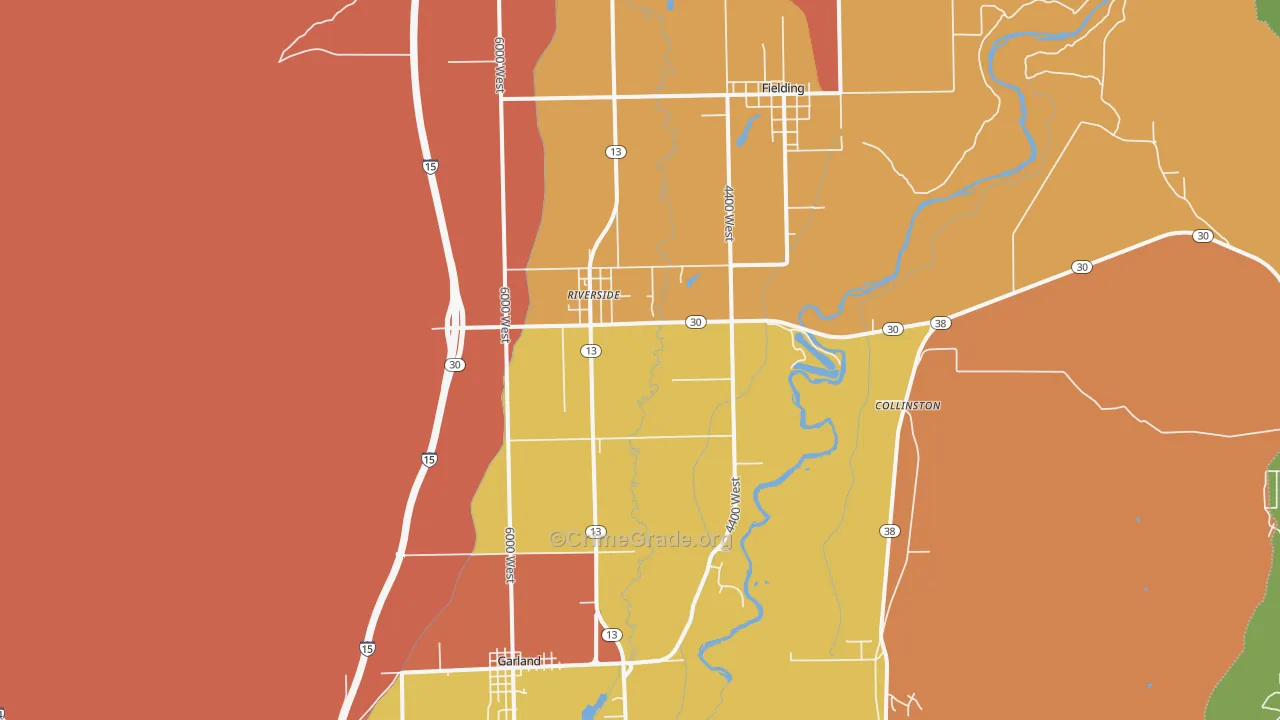 Riverside, UT Map of Murder Rates