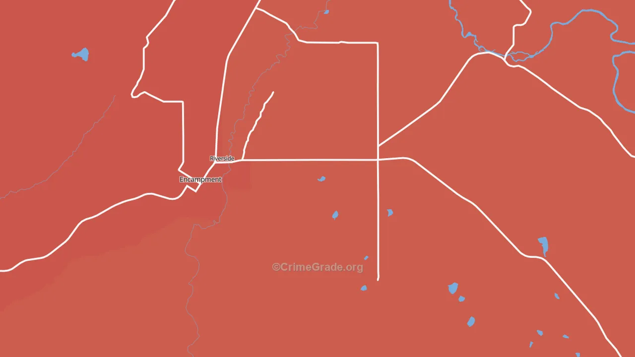 Riverside, WY Map of Murder Rates