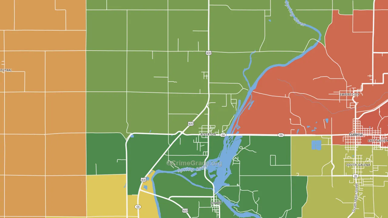 Riverton, KS Map of Murder Rates