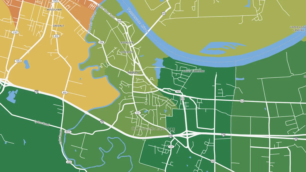 Riverview, KY Map of Murder Rates