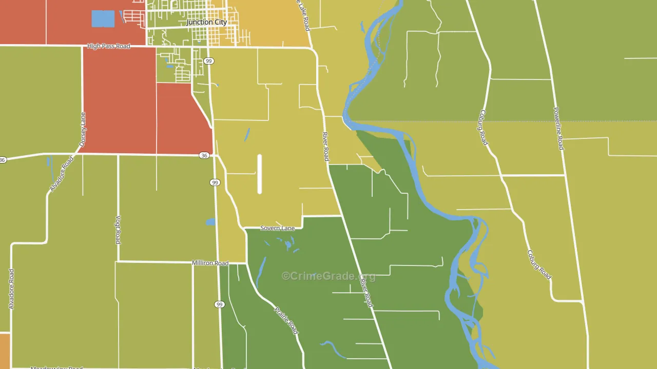 Riverview, OR Map of Murder Rates