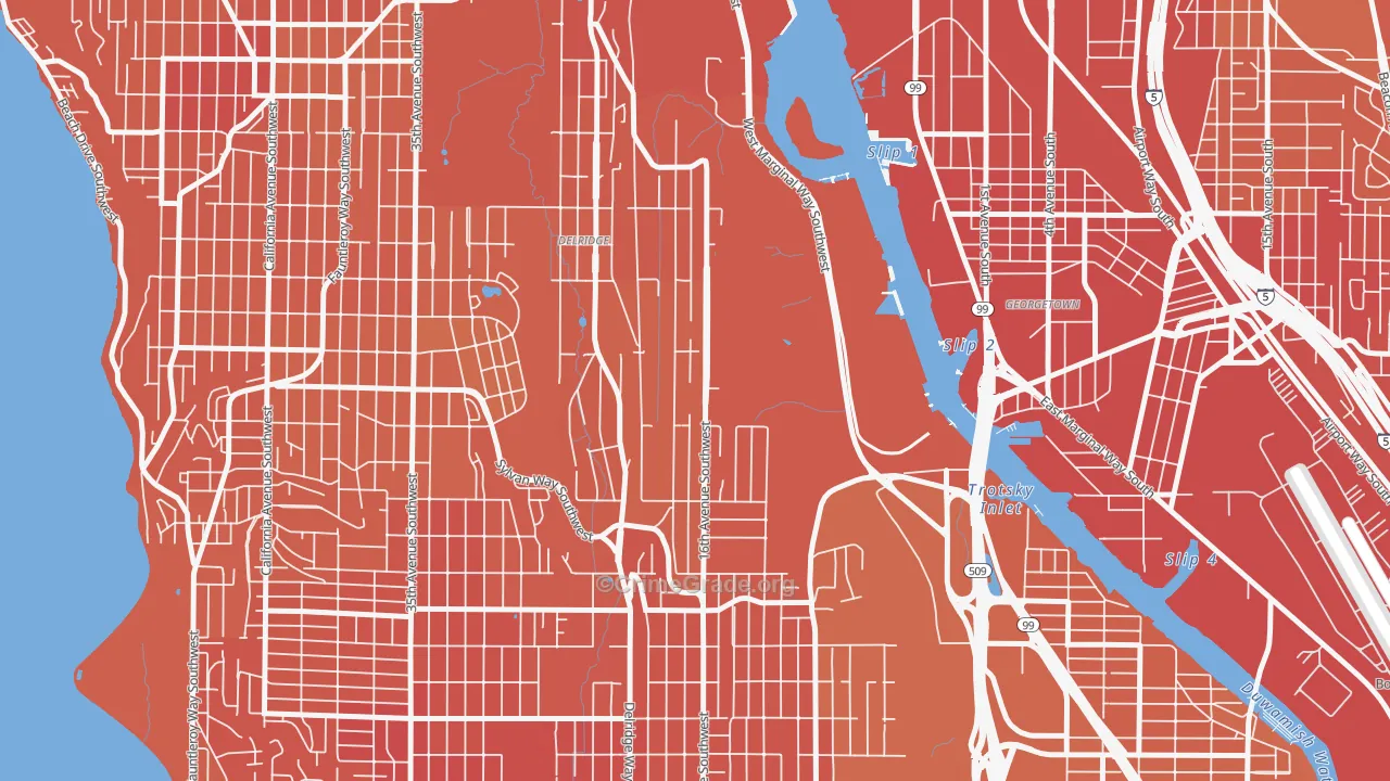 Riverview, Seattle, WA Map of Murder Rates